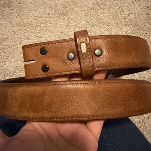 Allen Boots Men's Brown Genuine Leather Belt